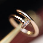 [⭐JeweliWhal]JUSTE RING 2.65MM ذهب وردي ماس