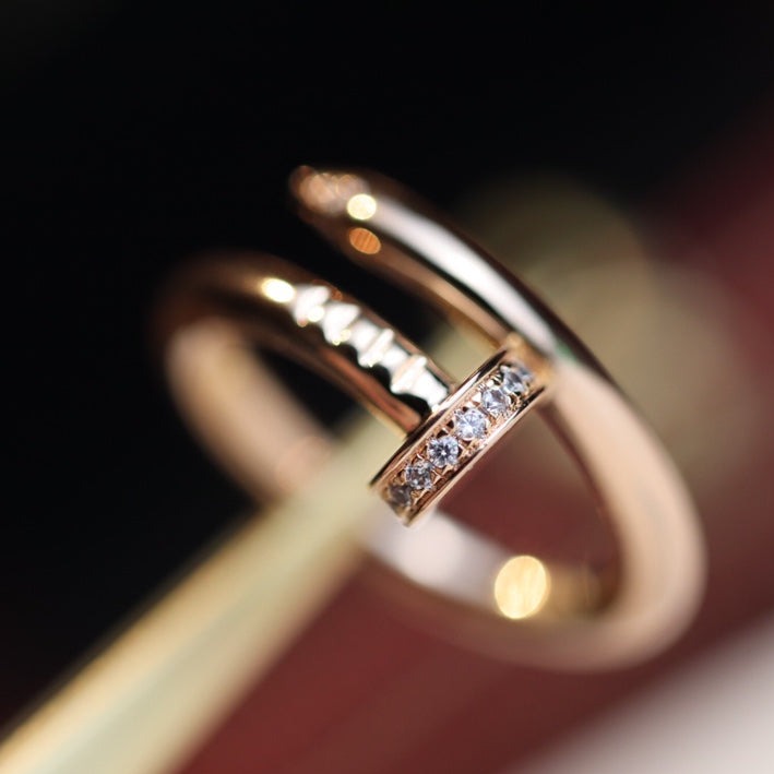 [⭐JeweliWhal]JUSTE RING 2.65MM ذهب وردي ماس