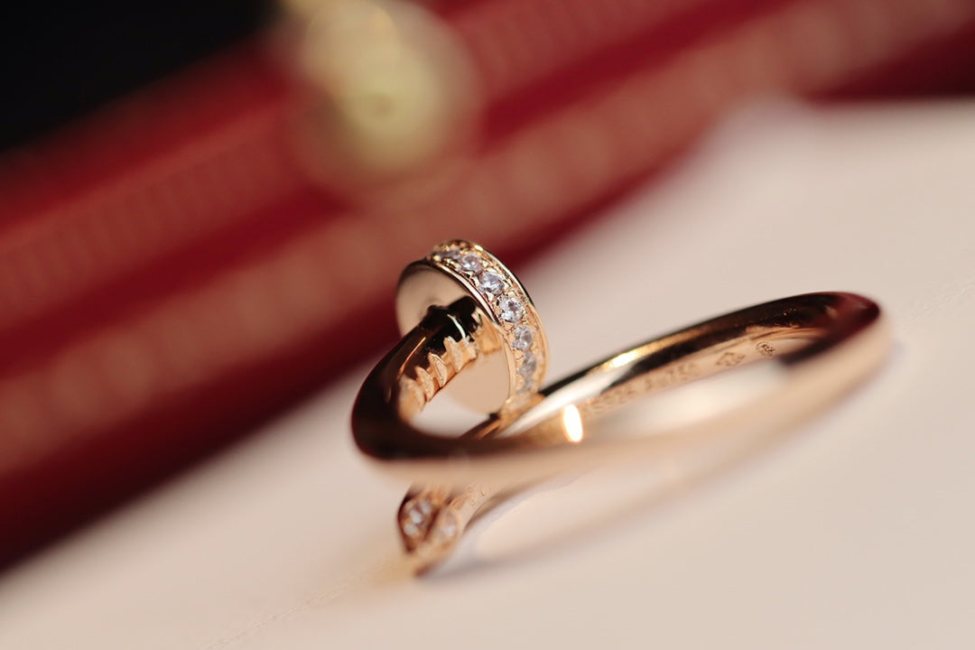 [⭐JeweliWhal]JUSTE RING 2.65MM ذهب وردي ماس