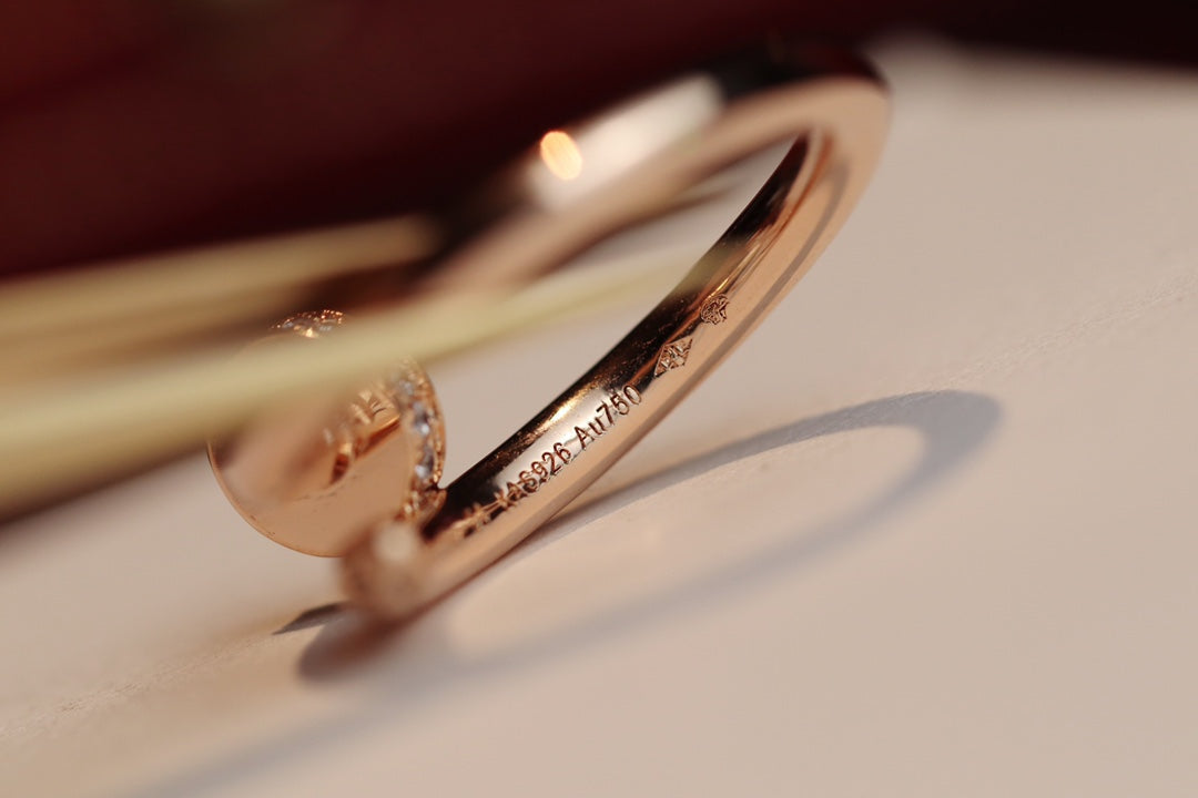 [⭐JeweliWhal]JUSTE RING 2.65MM ذهب وردي ماس