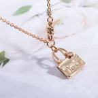 [⭐JeweliWhal]AMULETTE PEDANT ROSE GOLD NECKLACE