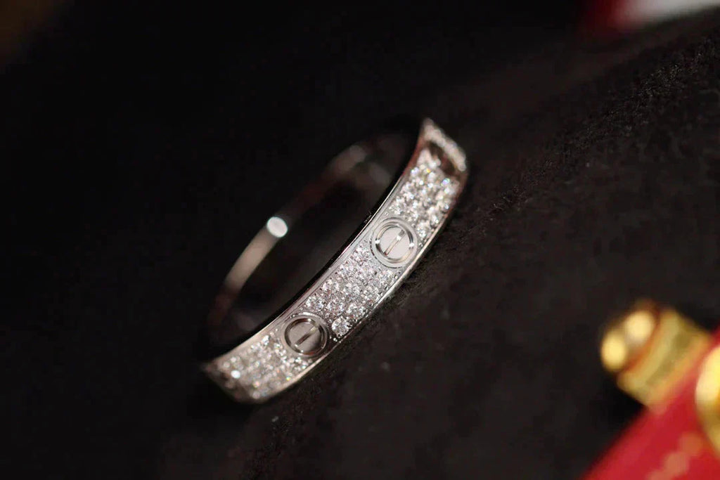 [⭐JeweliWhal]LOVE RING 3.6MM DIAMOND PAVED