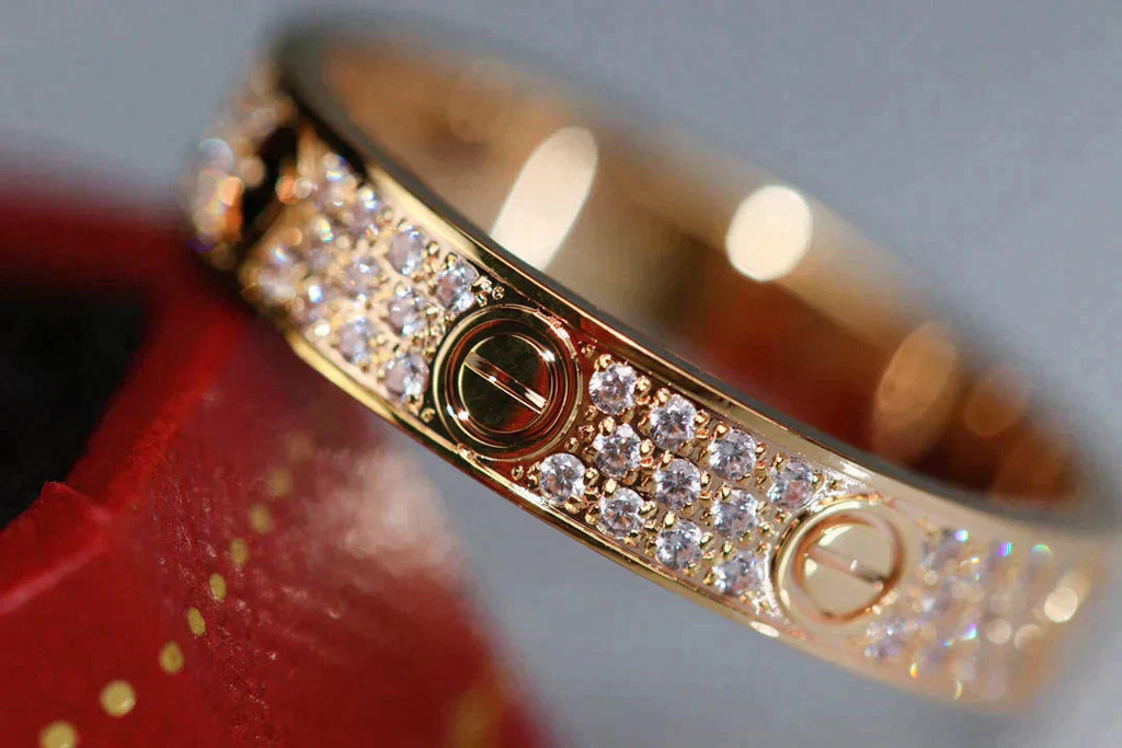 [⭐JeweliWhal]LOVE RING 3.6MM DIAMOND PAVED