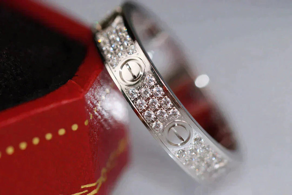 [⭐JeweliWhal]LOVE RING 3.6MM DIAMOND PAVED