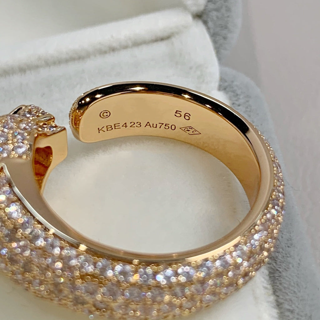 [⭐JeweliWhal]PANTHERE PINK GOLD DIAMOND RING