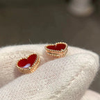 [⭐JeweliWhal]HEART CARNELIAN STUD EARRINGS