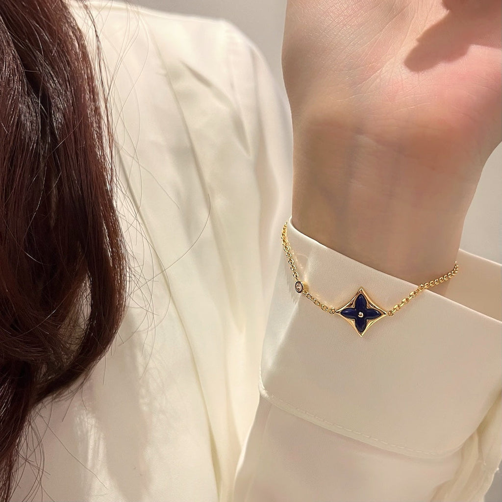 [⭐JeweliWhal]COLOR STAR PINK GOLD DIAMOND BRACELET