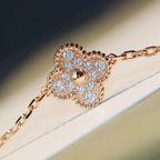 [⭐JeweliWhal]CLOVER 20 MOTIFS DARK MOP DIAMOND  NECKLACE