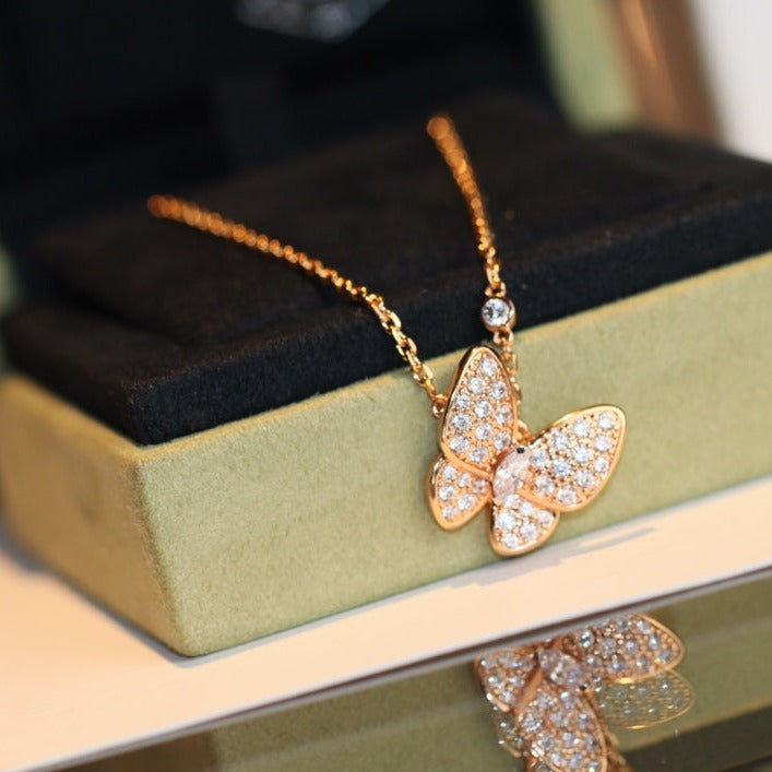 [⭐JeweliWhal]BUTTERFLY DIAMOND NECKLACE