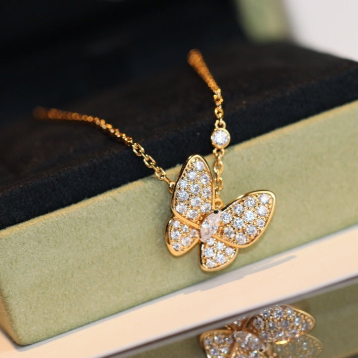 [⭐JeweliWhal]BUTTERFLY DIAMOND NECKLACE