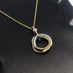 [⭐JeweliWhal]TRINITY SILVER GOLD PINK GOLD NECKLACE