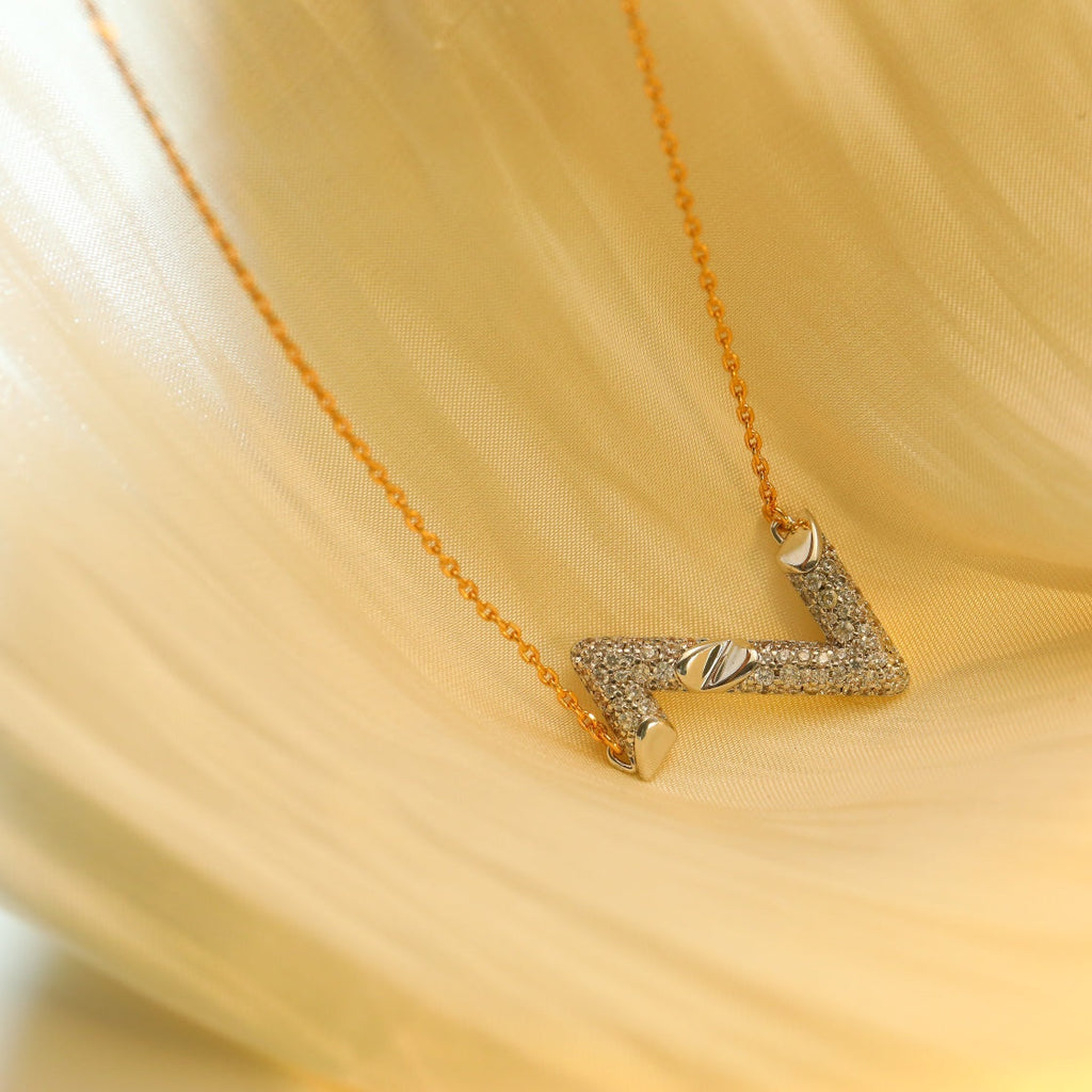 [⭐JeweliWhal]VOLT SILVER DIAMOND PEDANT NECKLACE