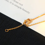 [⭐JeweliWhal]STAR AND SUN DIAMOND PINK GOLD NECKLACE