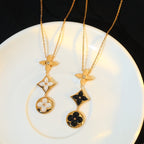 [⭐JeweliWhal]STAR AND SUN ONYX PINK GOLD NECKLACE