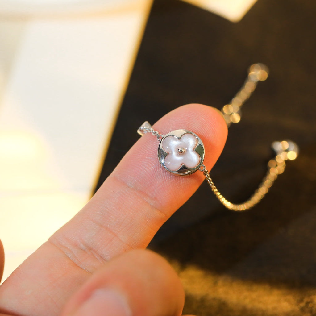 [⭐JeweliWhal]SUN MOTIF PINK MOP SILVER BRACELET