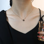 [⭐JeweliWhal]SUN PEDANT PINK GOLD 1 DIAMOND NECKLACE