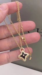 [⭐JeweliWhal]STAR PEDANT PINK GOLD DIAMOND NECKLACE