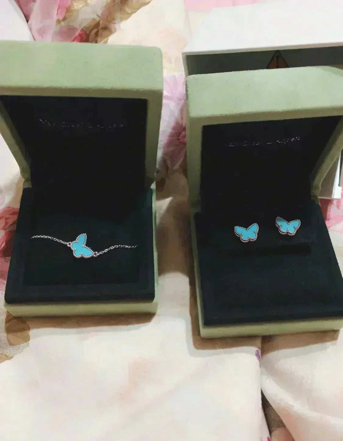 [⭐JeweliWhal]BUTTERFLY TURQUOISE EARRINGS SILVER