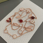 [⭐JeweliWhal]LUCKY SPRING 15 MOTIFS ROSE GOLD NECKLACE