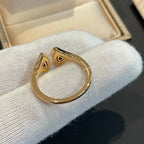 [⭐JeweliWhal]DREAM MALACHITE DIAMOND OPEN RING