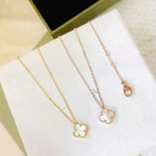[⭐JeweliWhal]CLOVER MINI 9.5MM WHITE MOTHER-OF-PEARL NECKLACE