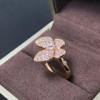 [⭐JeweliWhal]BUTTERFLY PINK GOLD DIAMOND RING
