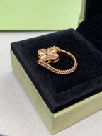 [⭐JeweliWhal]CLOVER RIVERSIBLE ROSE GOLD RING