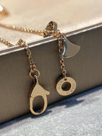 [⭐JeweliWhal]DREAM MOP DIAMOND PAVED PINK GOLD NECKLACE