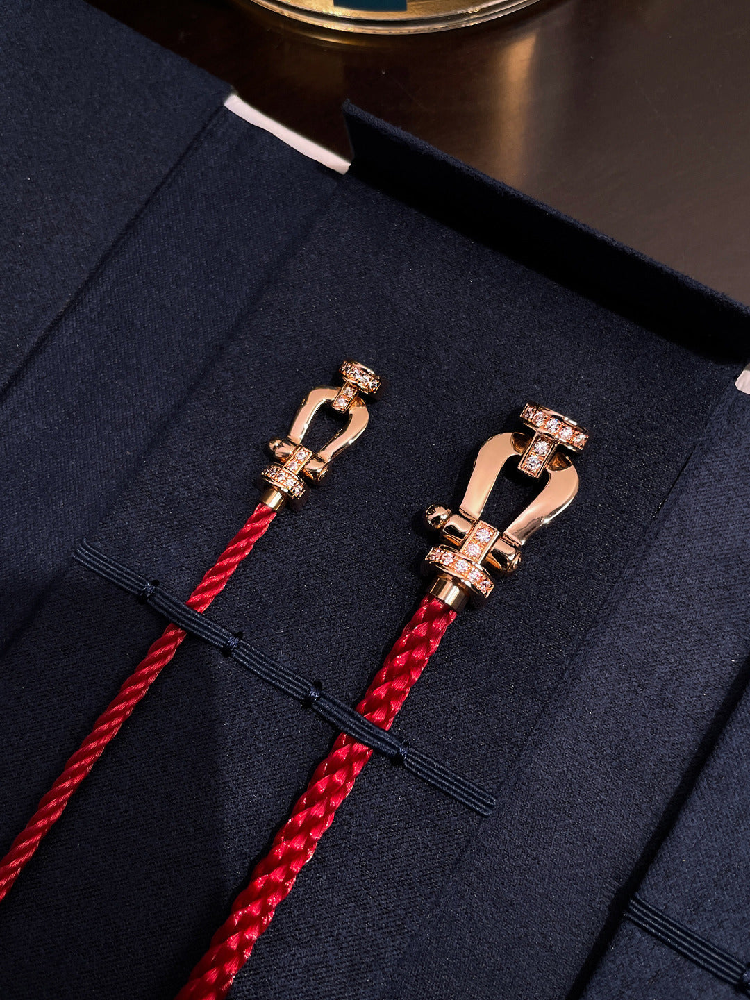 [⭐JeweliWhal]FORCE 10 HALF DIAMOND PINK GOLD RED CORDERI LARGE AND MEDIUM MODEL