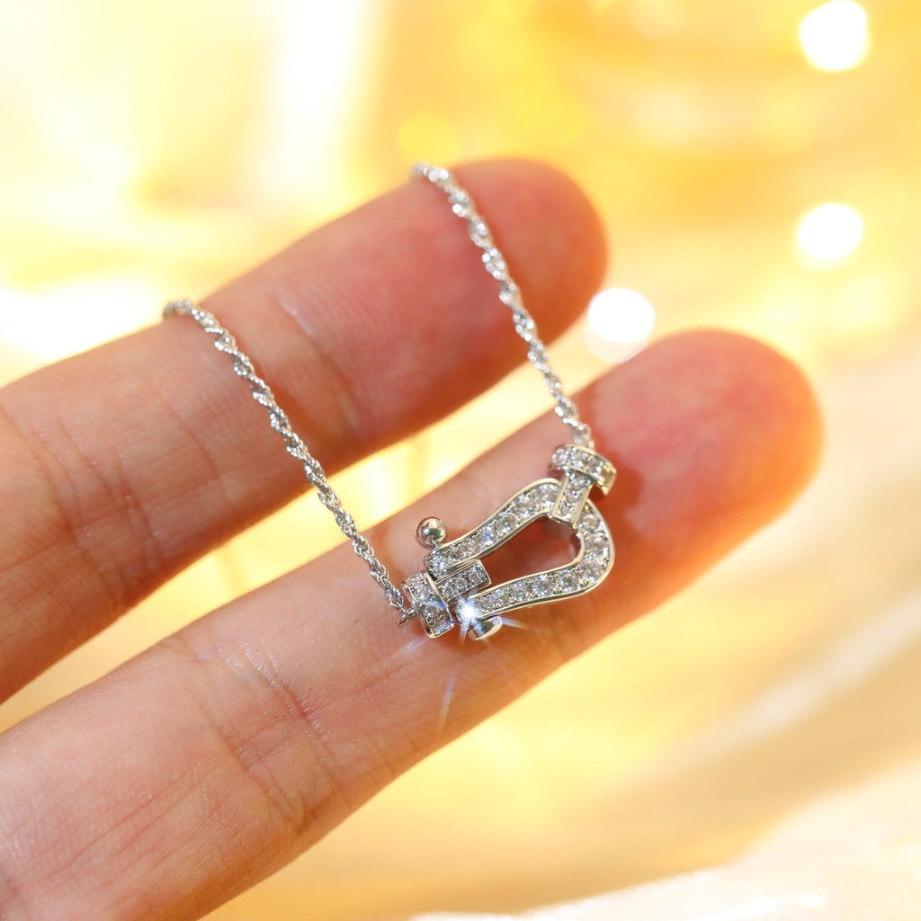 [⭐JeweliWhal]FORCE 10 DIAMOND SILVER NECKLACE MINI MODEL