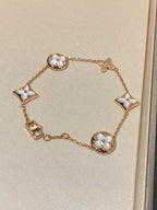 [⭐JeweliWhal]STAR AND SUN 5 MOTIF MOP PINK GOLD BRACELET