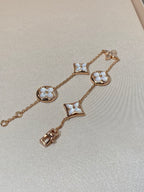 [⭐JeweliWhal]STAR AND SUN 5 MOTIF MOP PINK GOLD BRACELET