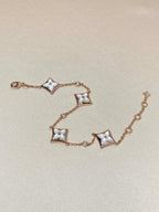 [⭐JeweliWhal]STAR 4 MOTIF MOP DIAMOND PINK GOLD BRACELET