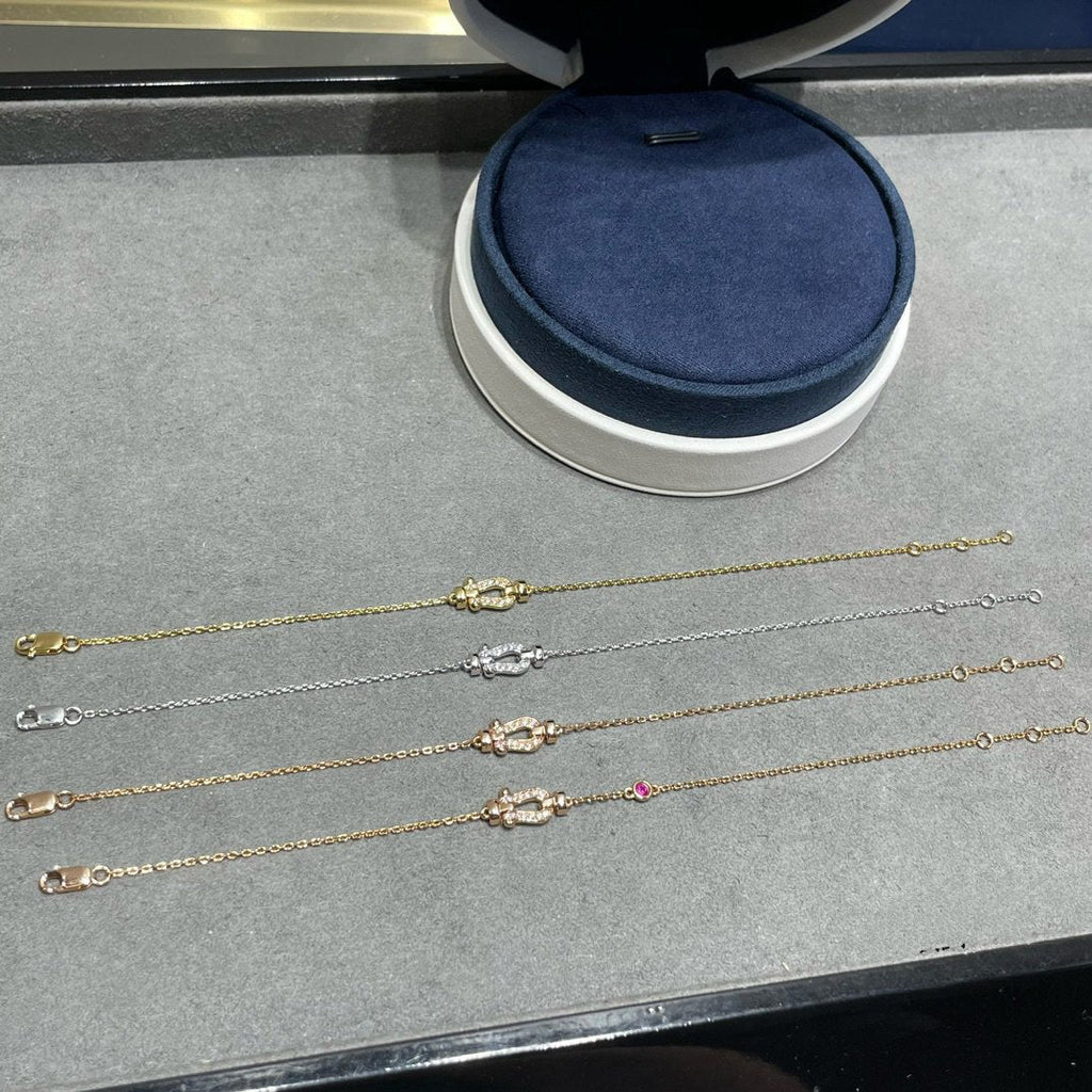 [⭐JeweliWhal]FORCE 10 DIAMOND CHAIN LINK PINK GOLD BRACELET