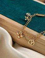 [⭐JeweliWhal]BLOOMING PINK GOLD MOP BRACELET