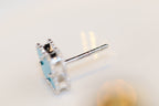 [⭐JeweliWhal]CLOVER MINI TURQUOISE SILVER STUD EARRINGS
