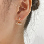 [⭐JeweliWhal]MOVE UNO PINK GOLD DIAMOND EARRINGS