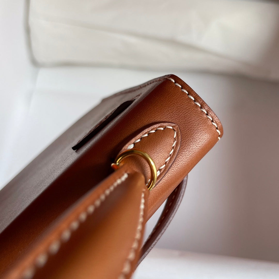 HM ケリー 19cm ゴールドサドルレザー ゴールド金具