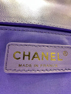 ボーイズバッグ ミディアム 25 パープルキャビア ゴールド金具