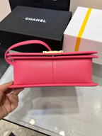 ボーイズバッグ ミディアム 25 レッドキャビア ゴールド金具