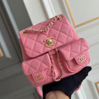 スモールバックパック 20.5 ピンク ラムスキン