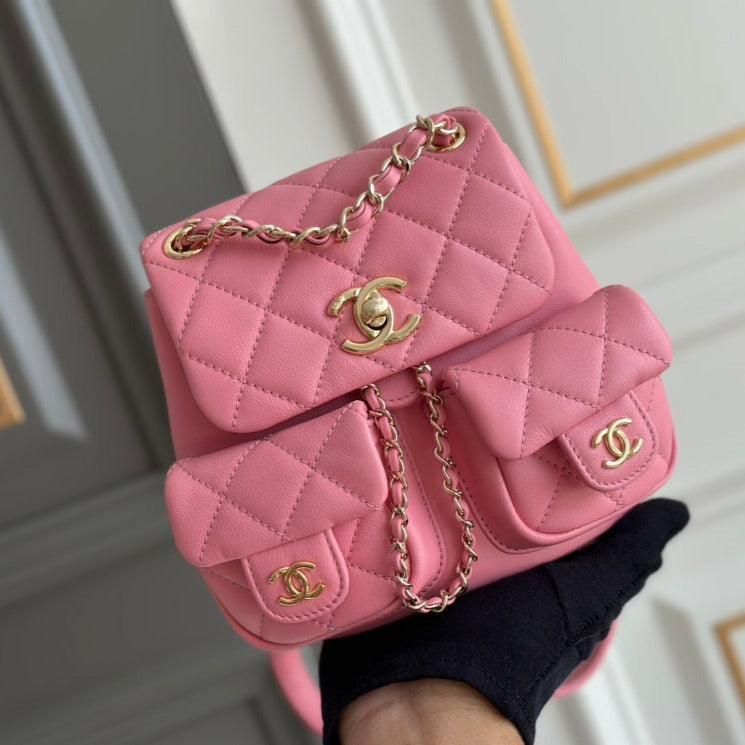 スモールバックパック 20.5 ピンク ラムスキン