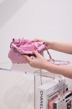 CC ホーボーバッグ 22 ピンク ラムスキン シルバー金具 20cm