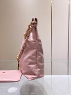 CC HOBO BAG 22 PINK LAMBSKIN GOLD HARDWARE