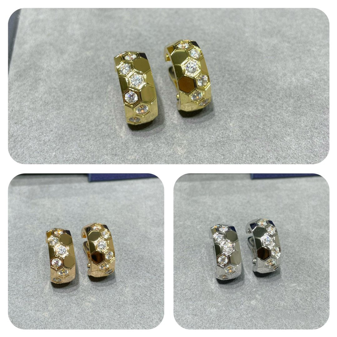 [⭐JeweliWhal]BEE LOVE DIAMOND HOOP EARRINGS