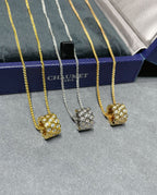 [⭐JeweliWhal]BEE LOVE DIAMOND PAVED 3 ROW NECKLACE