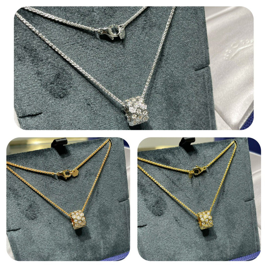 [⭐JeweliWhal]BEE LOVE DIAMOND PAVED 3 ROW NECKLACE