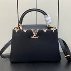 カプシーヌ MM 31 ブラック トリヨン ゴールドハードウェア