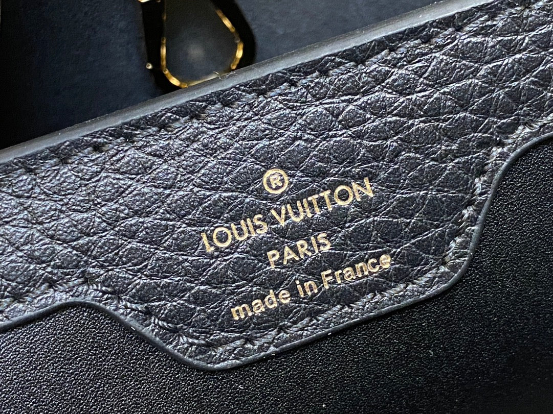 カプシーヌ MM 31 ブラック トリヨン ゴールドハードウェア