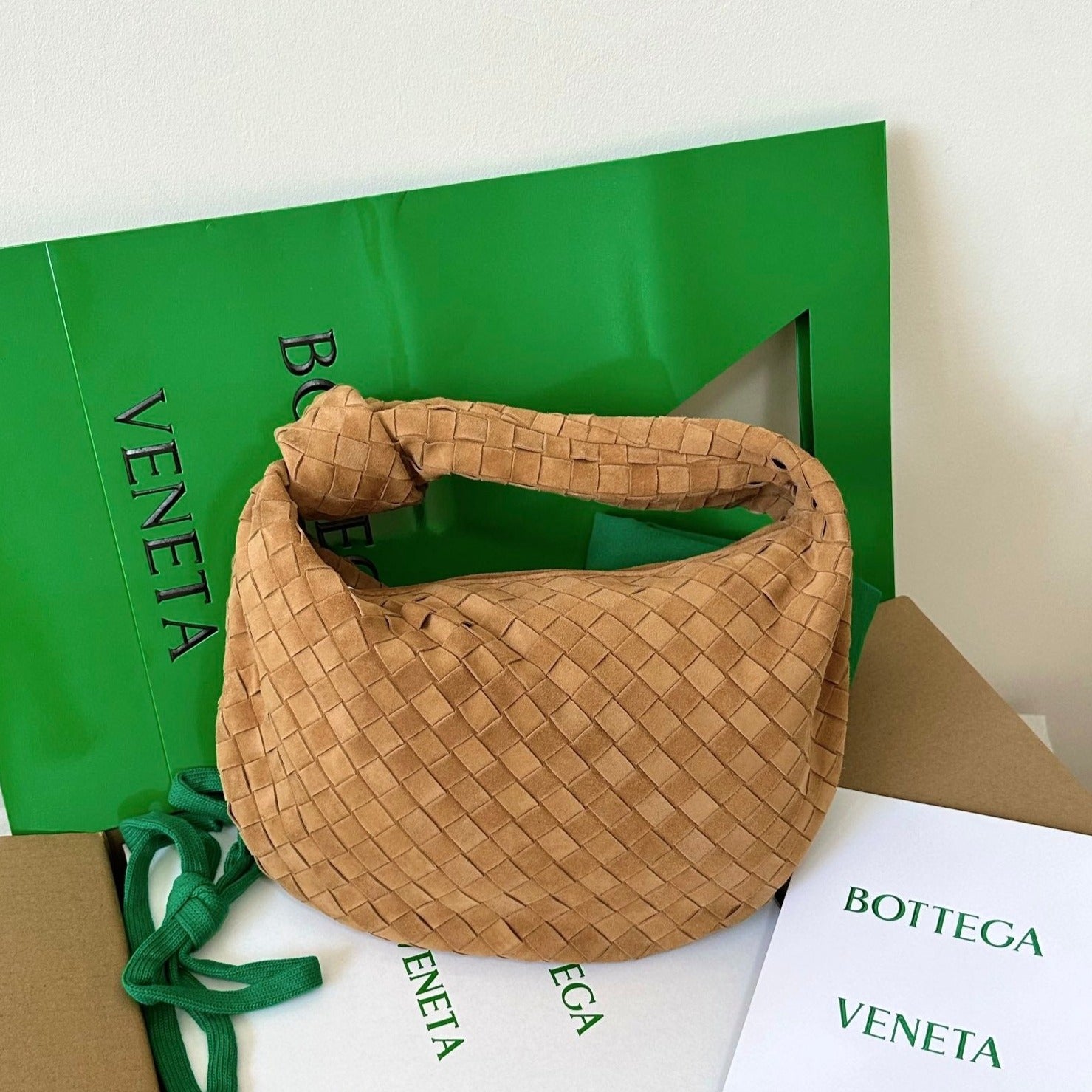 BV ティーン ジョディ 36cm ブラウン スエードレザー